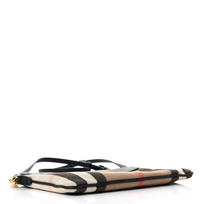 Burberry House Check Derby Peyton Crossbody Clutch Bag Black 4 of 14