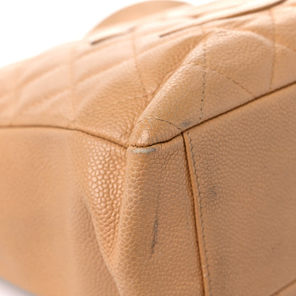 Chanel Caviar Quilted Petit Shopping Tote PST Beige 7 of 21