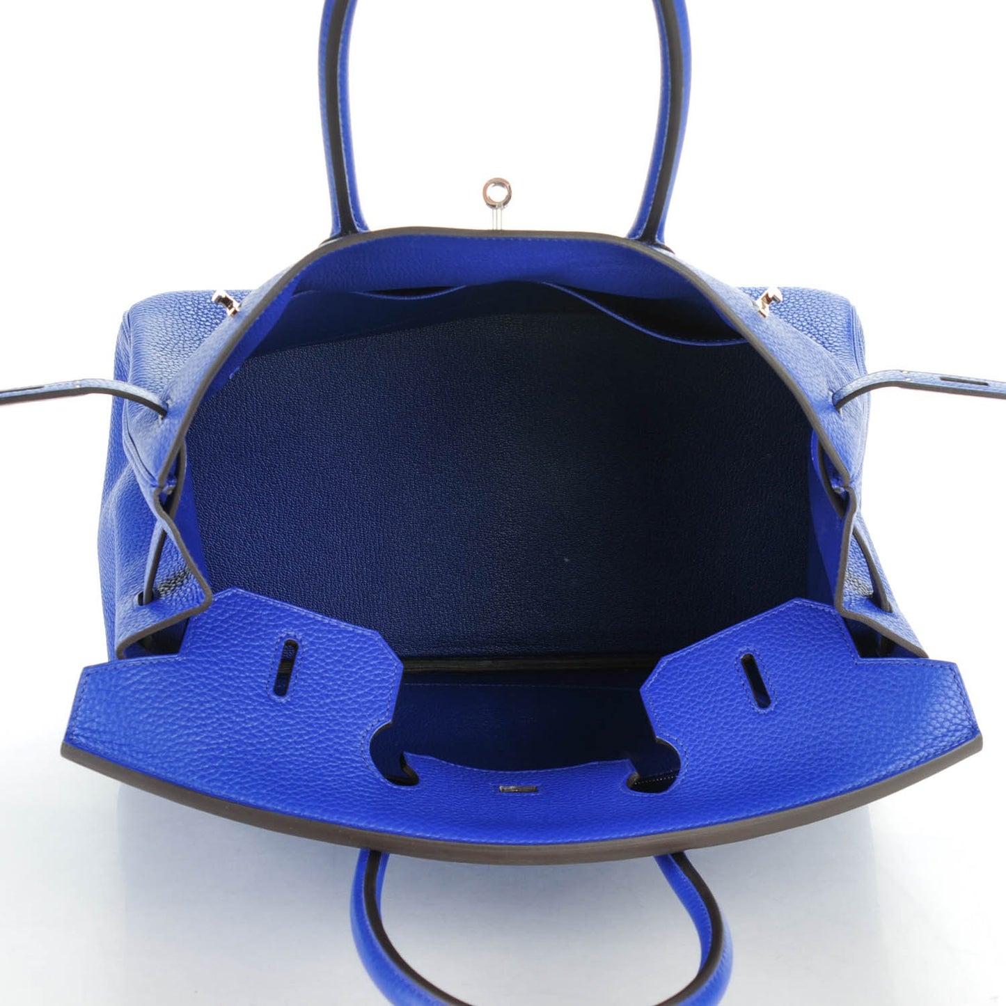 Taurillon Clemence Birkin 35 Bleu Electrique