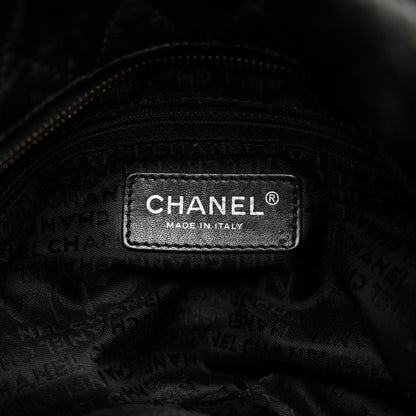 Chanel Distressed Lambskin Vintage Ligne Lady Braid Tote Black 6 of 10