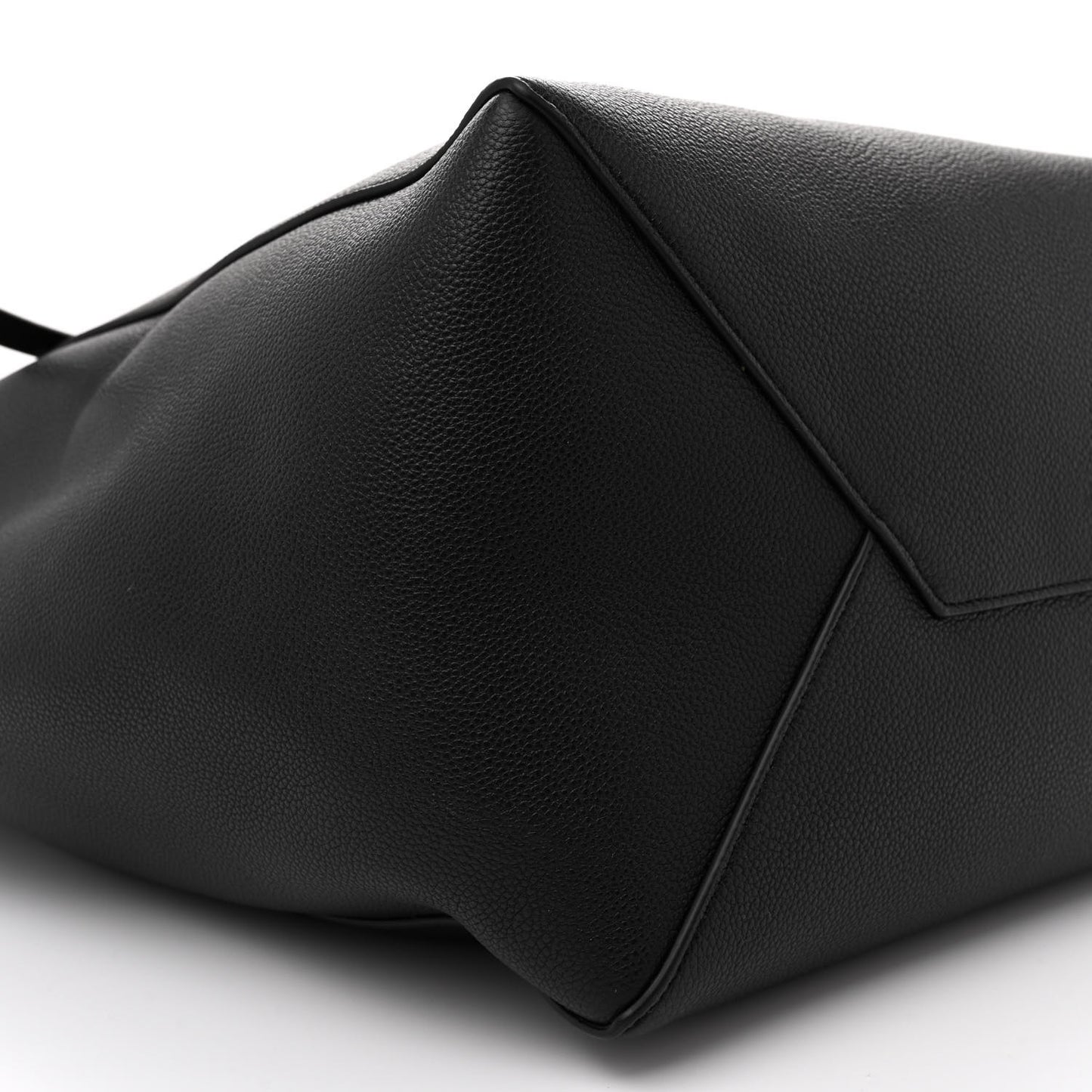 Soft Grained Calfskin Small Belt Cabas Phantom Black