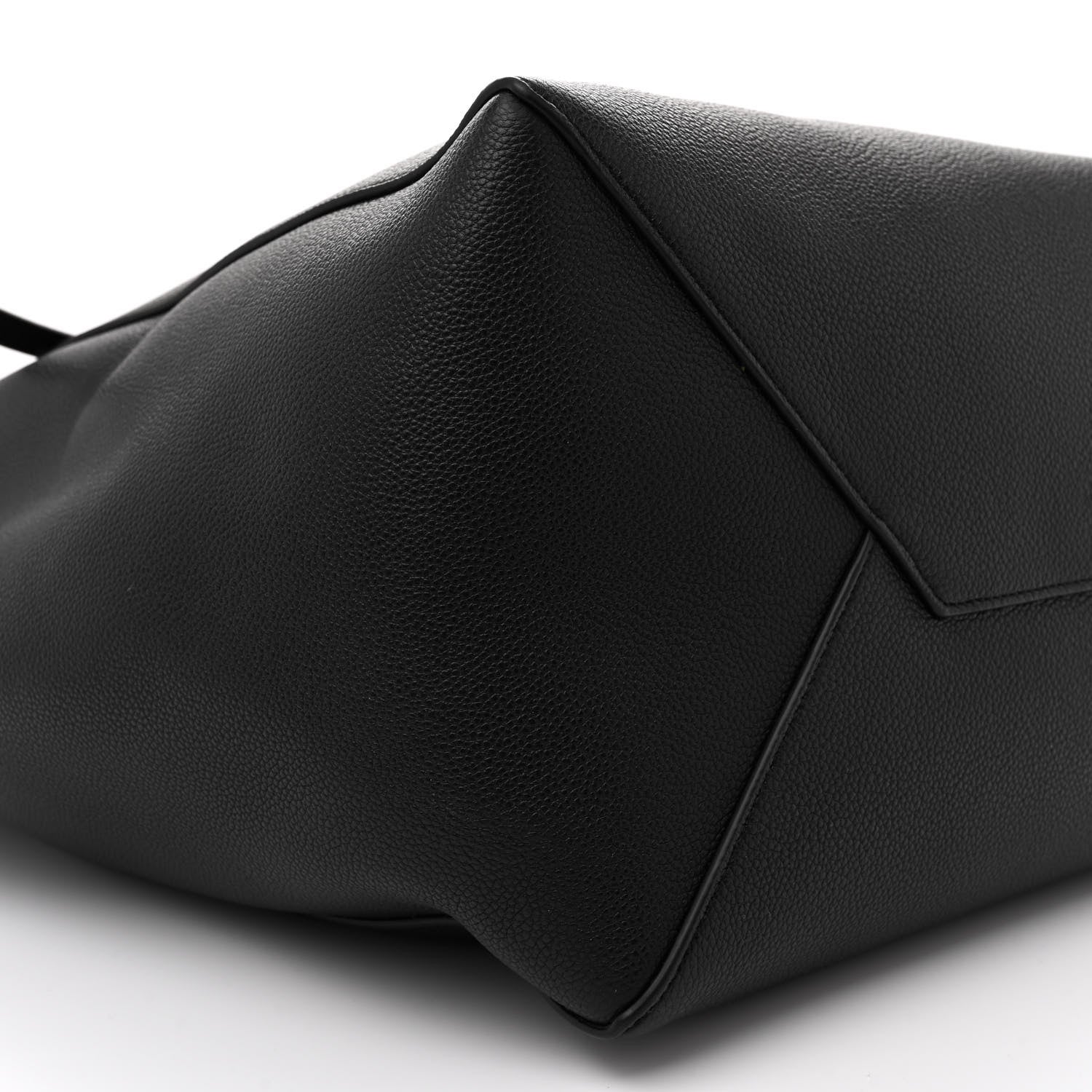 Celine Soft Grained Calfskin Small Belt Cabas Phantom Black 9 of 12