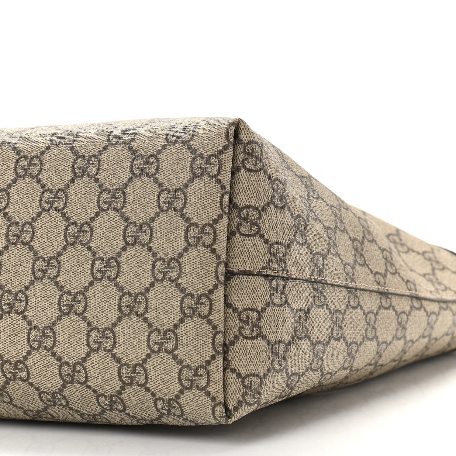 Gucci GG Supreme Monogram Textured Dollar Calfskin Web Medium Ophidia Shopping Tote Beige Ebony Mystic White 10 of 10