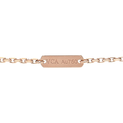 Van Cleef & Arpels 18K Rose Gold Guilloche Magic Alhambra Pendant Necklace 5 of 6