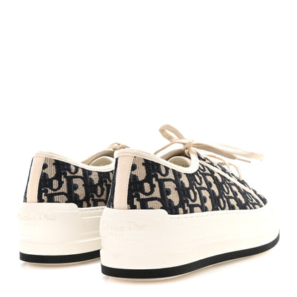 Christian Dior Canvas Oblique Walk'N'Dior Low Top Sneakers 39 Deep Blue 5 of 8