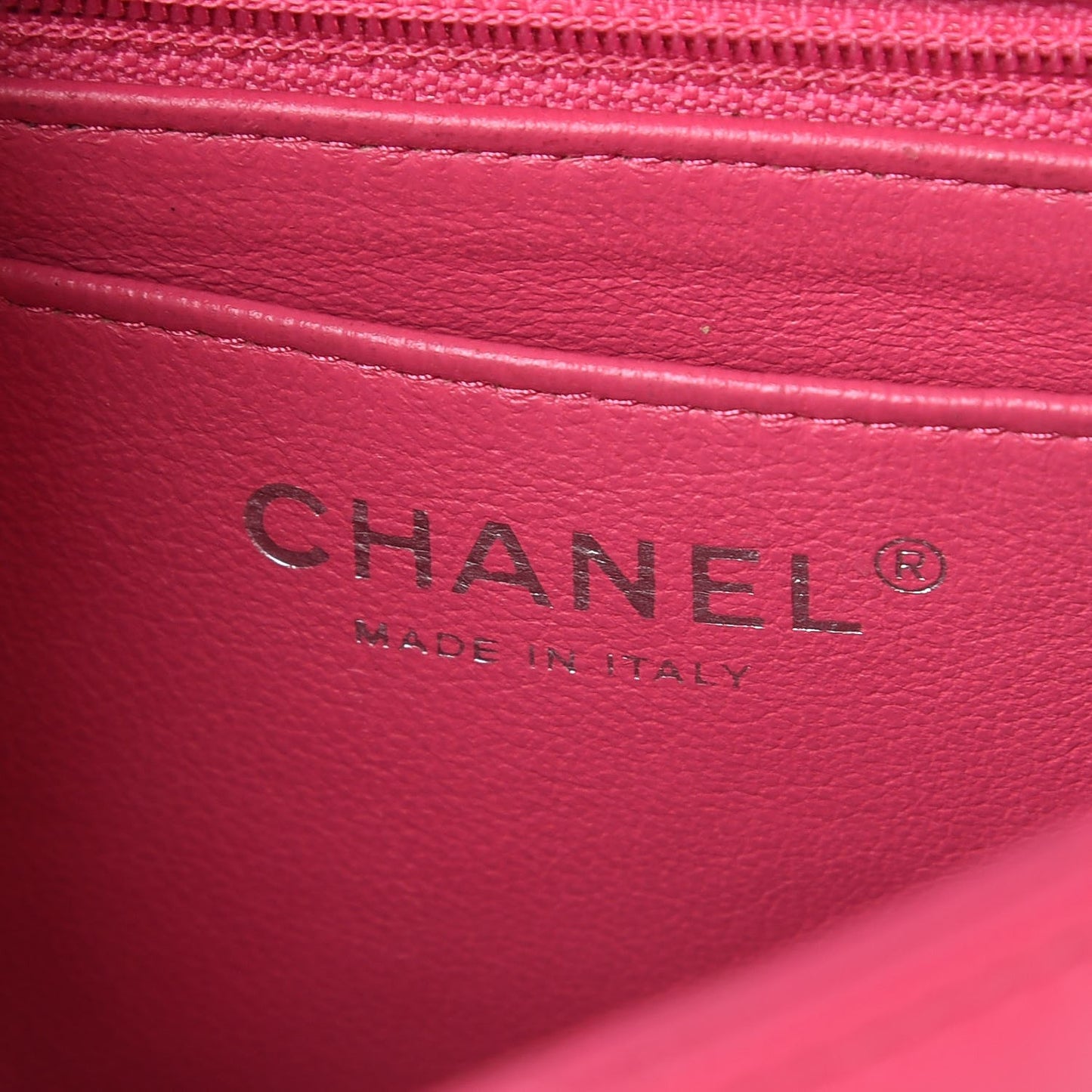 Lambskin Quilted Mini Rectangular Flap Dark Pink