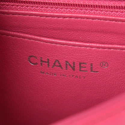 Chanel Lambskin Quilted Mini Rectangular Flap Dark Pink 6 of 8
