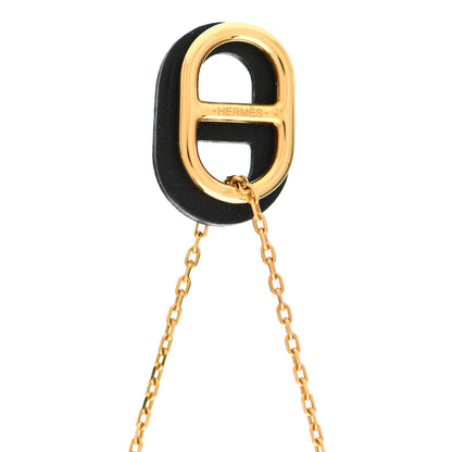 Hermes Swift O'Maillon Pendant Necklace Black 4 of 5