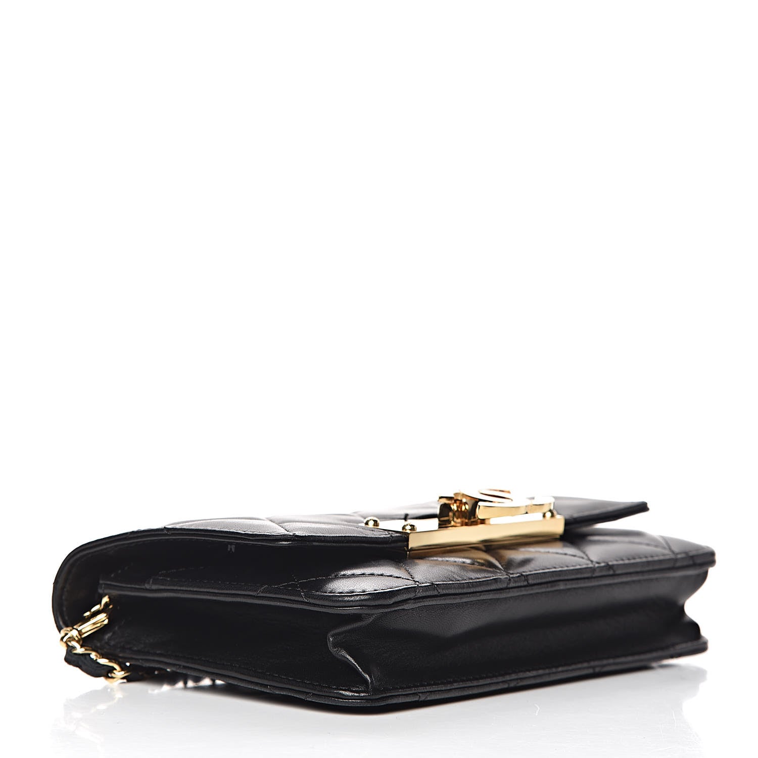 Chanel Lambskin Quilted Golden Class Wallet on Chain WOC Black 4 of 16