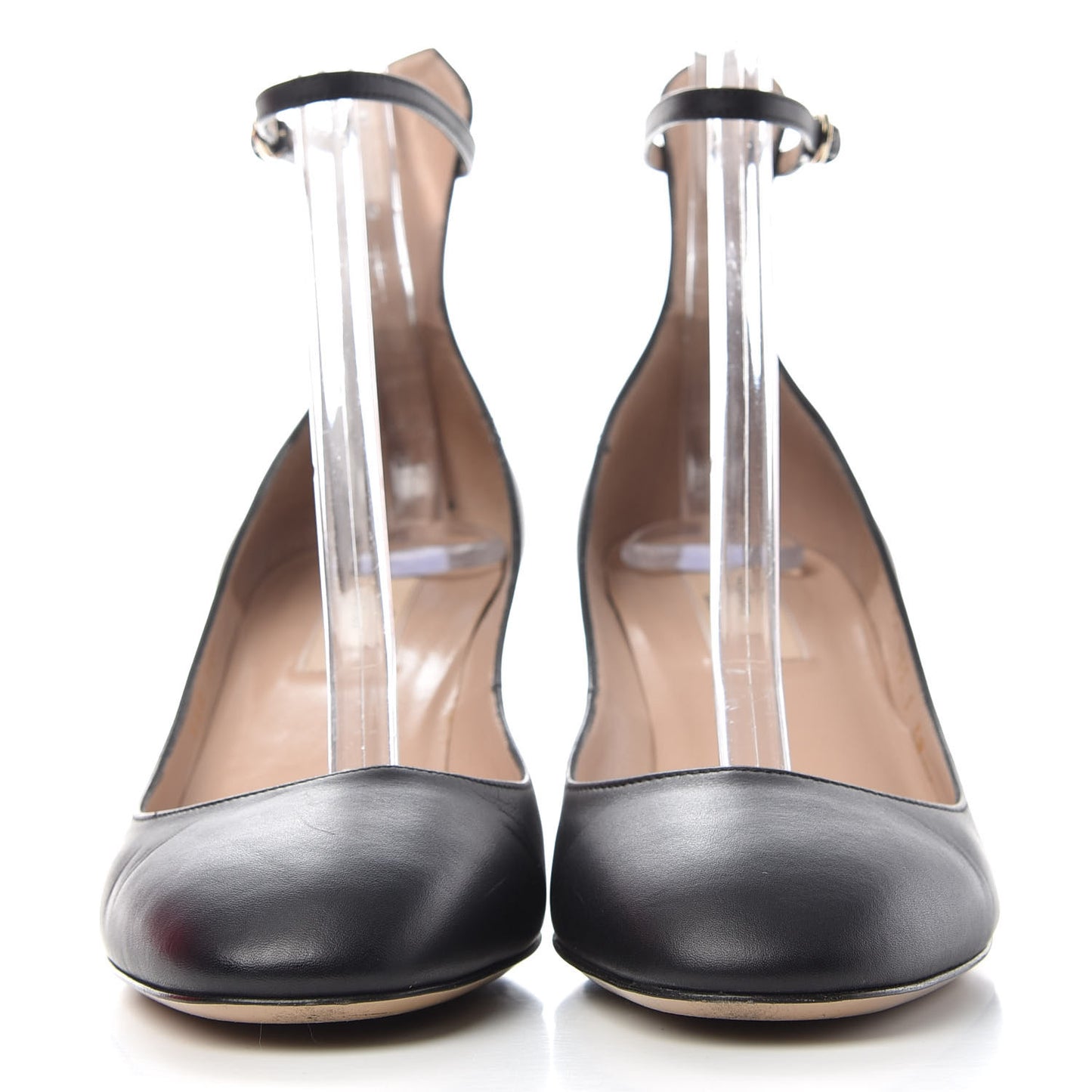 Calfskin Tan-Go Mary Jane 60mm Pumps 38 Black