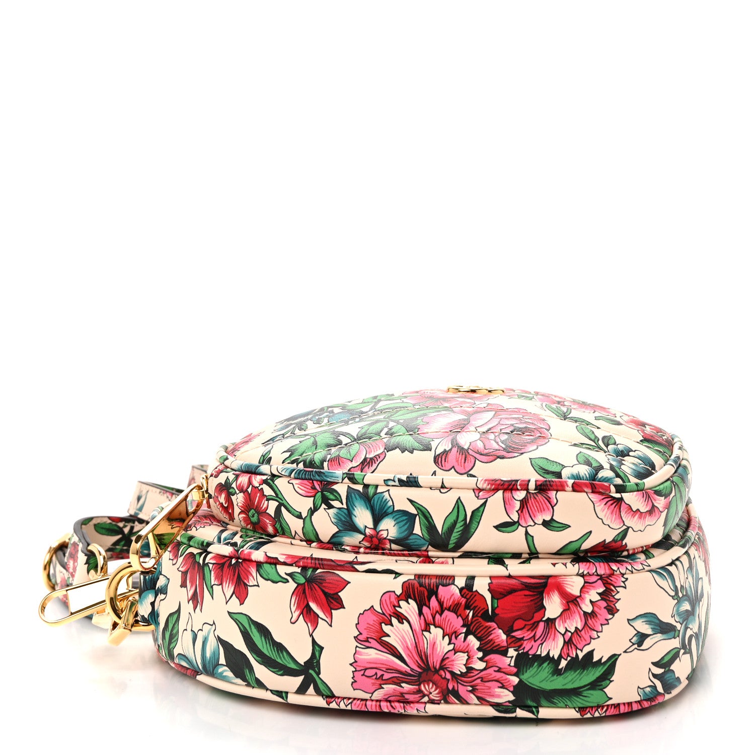 Gucci Matelasse Diagonal Brit Roses Print Mini Interlocking G Heart Shoulder Bag Multicolor 4 of 11