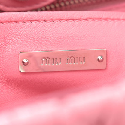 Miu Miu Nappa Matelasse Swarovski Crystal Tote Rosa 5 of 14