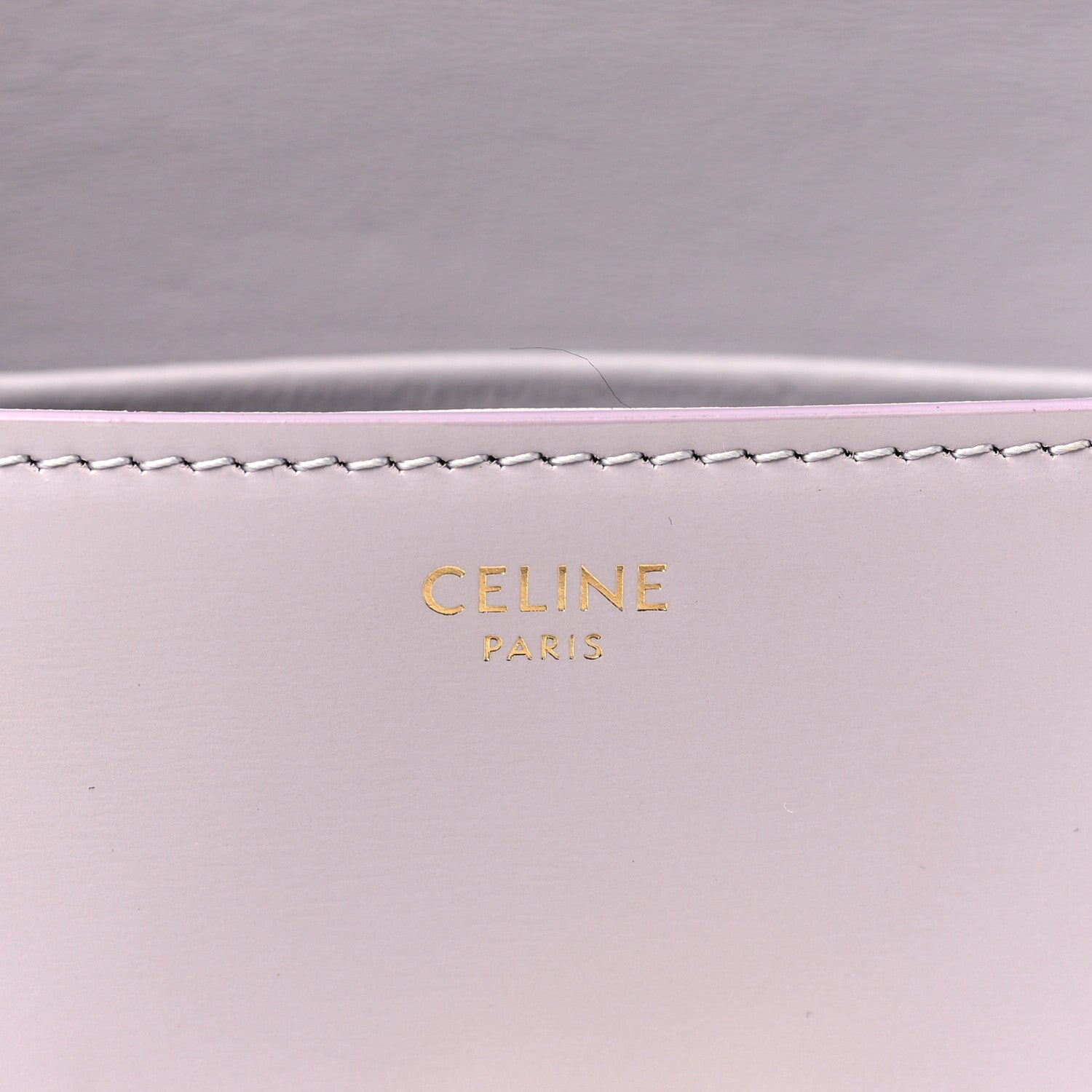Celine Shiny Calfskin Triomphe Shoulder Bag Light Lilac 6 of 9