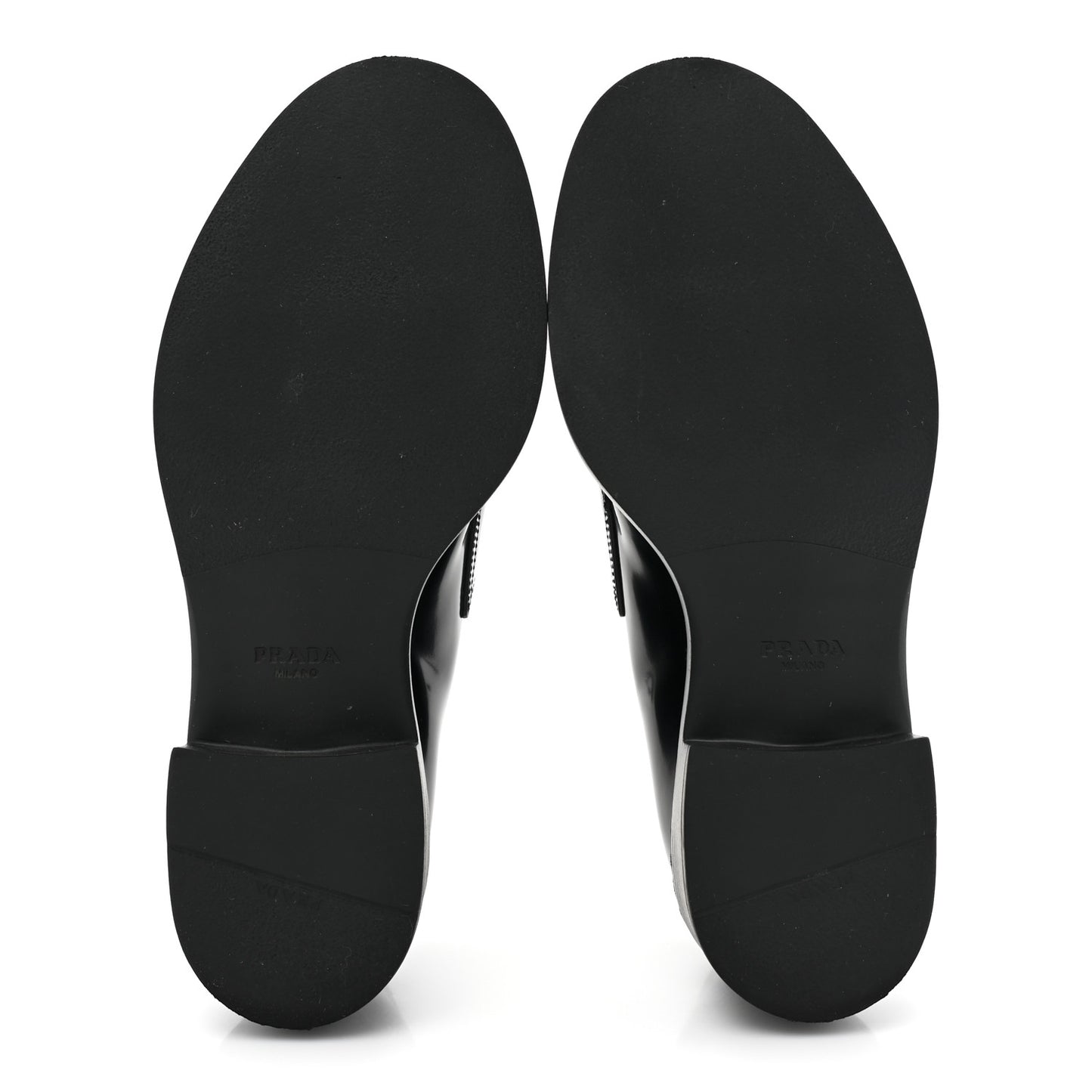 Spazzolato Metal Triangle Logo 50mm Loafers 38 Black
