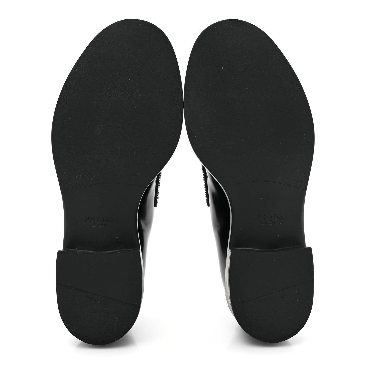 Prada Spazzolato Metal Triangle Logo 50mm Loafers 38 Black 5 of 9