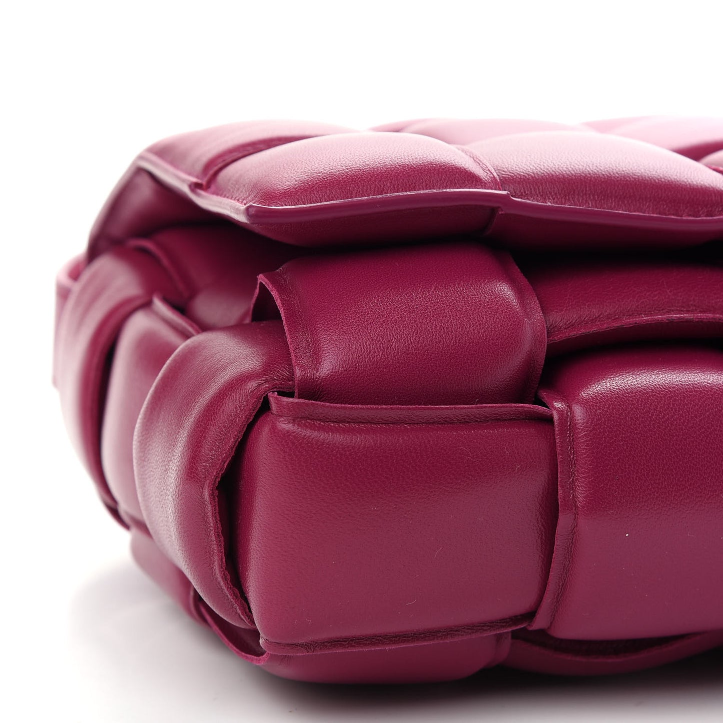 Nappa Maxi Intreccio Padded Cassette Crossbody Bag Cinnabar