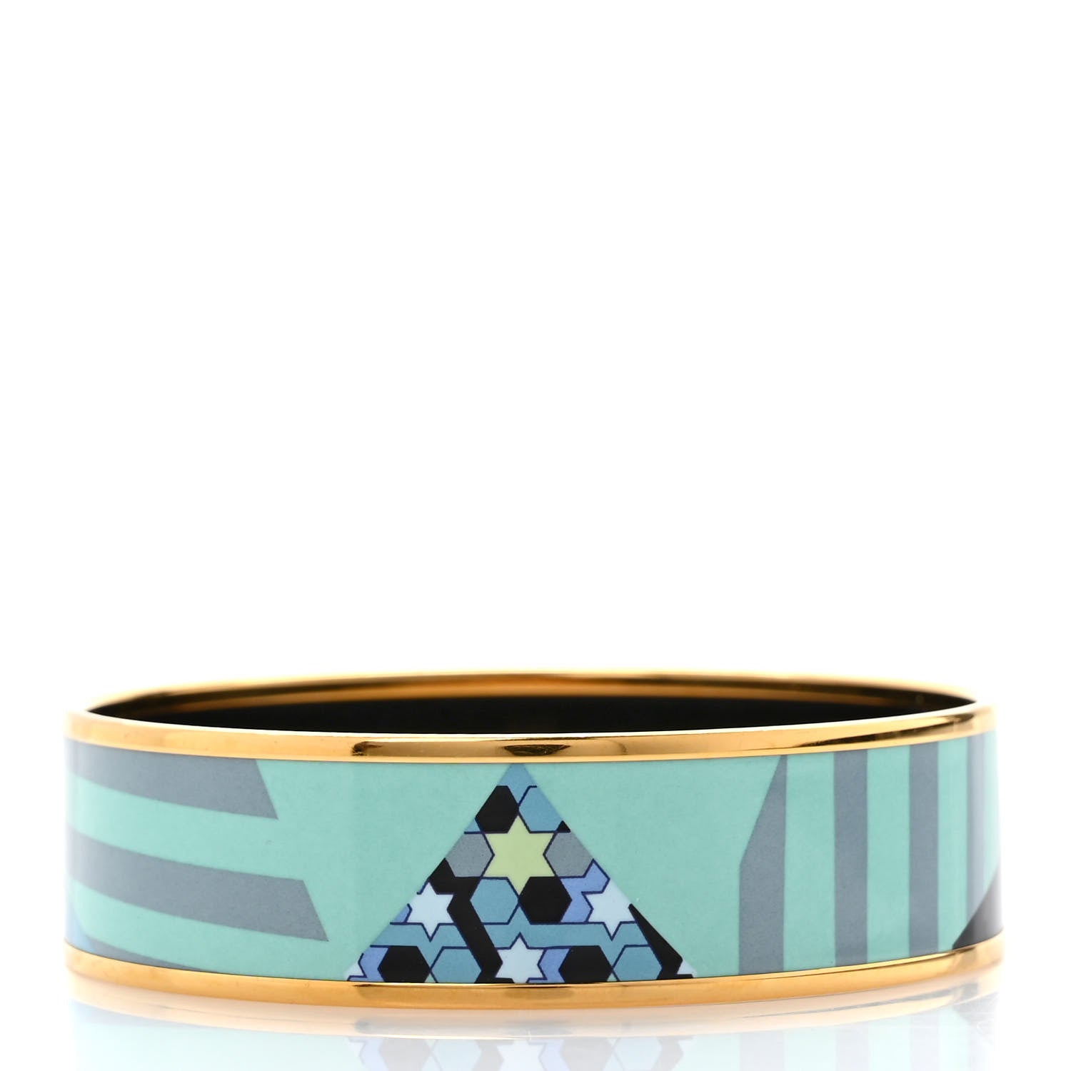 Hermes Enamel Printed Wide Bracelet 62 3 of 5