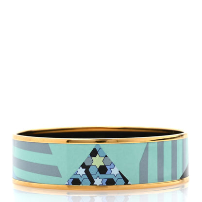 Hermes Enamel Printed Wide Bracelet 62 3 of 5