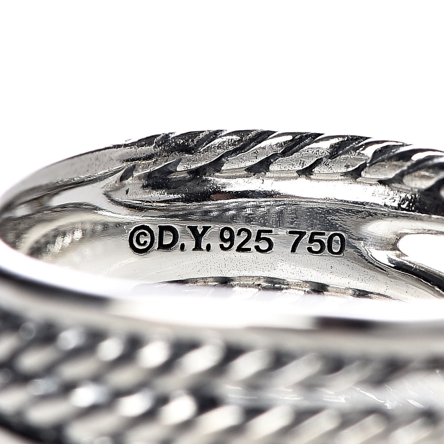 Sterling Silver 18K Yellow Gold 6mm X Crossover Ring 47 4