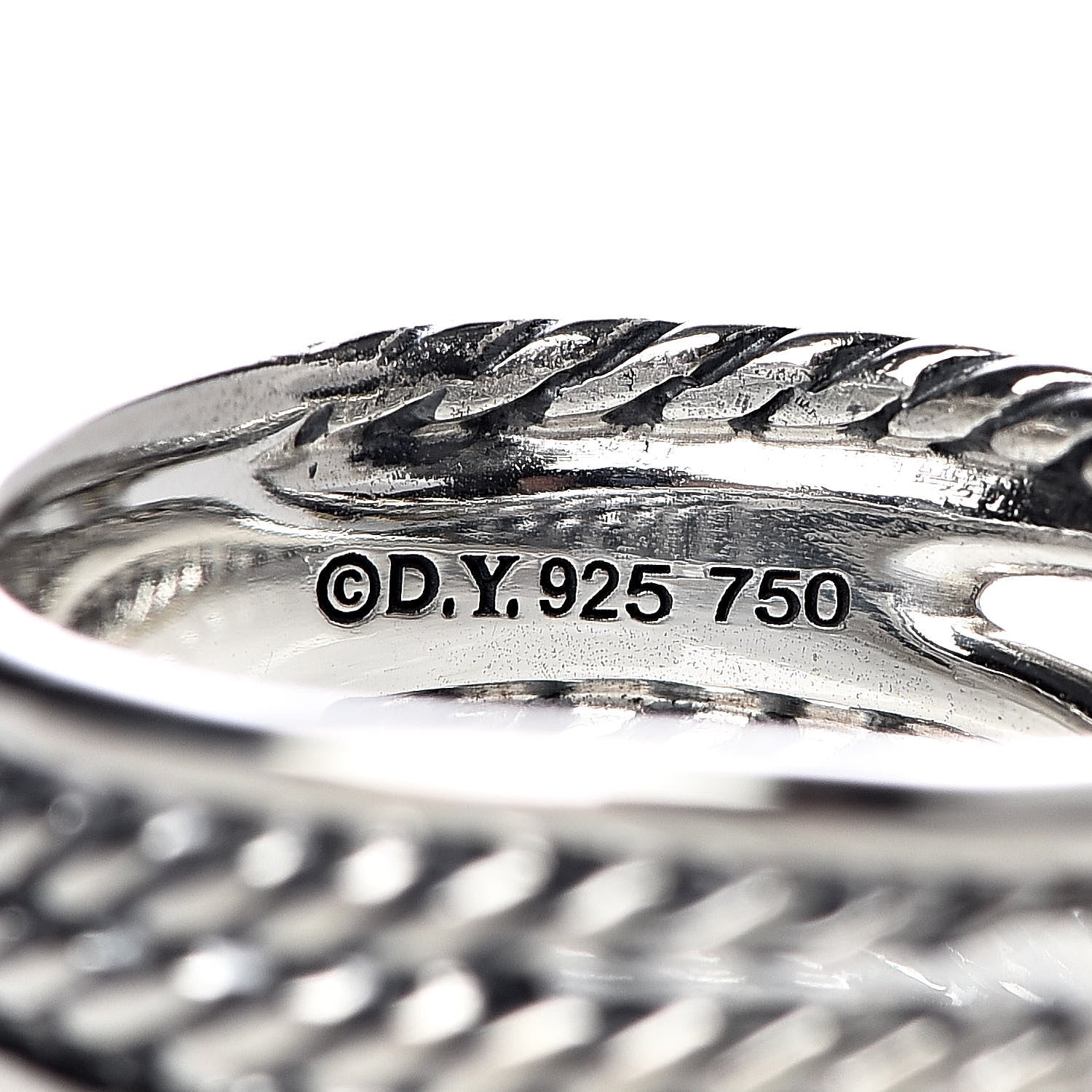 David Yurman Sterling Silver 18K Yellow Gold 6mm X Crossover Ring 47 4 4 of 4