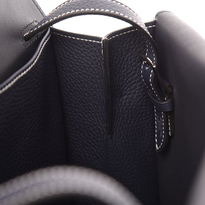 Hermes Taurillon Clemence Halzan 31 GM Bleu Nuit 10 of 16