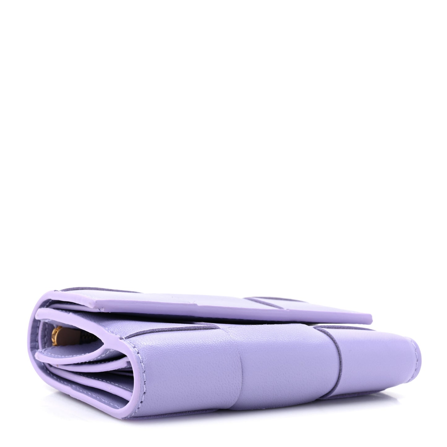 Nappa Maxi Intrecciato Trifold Zip Wallet Wisteria