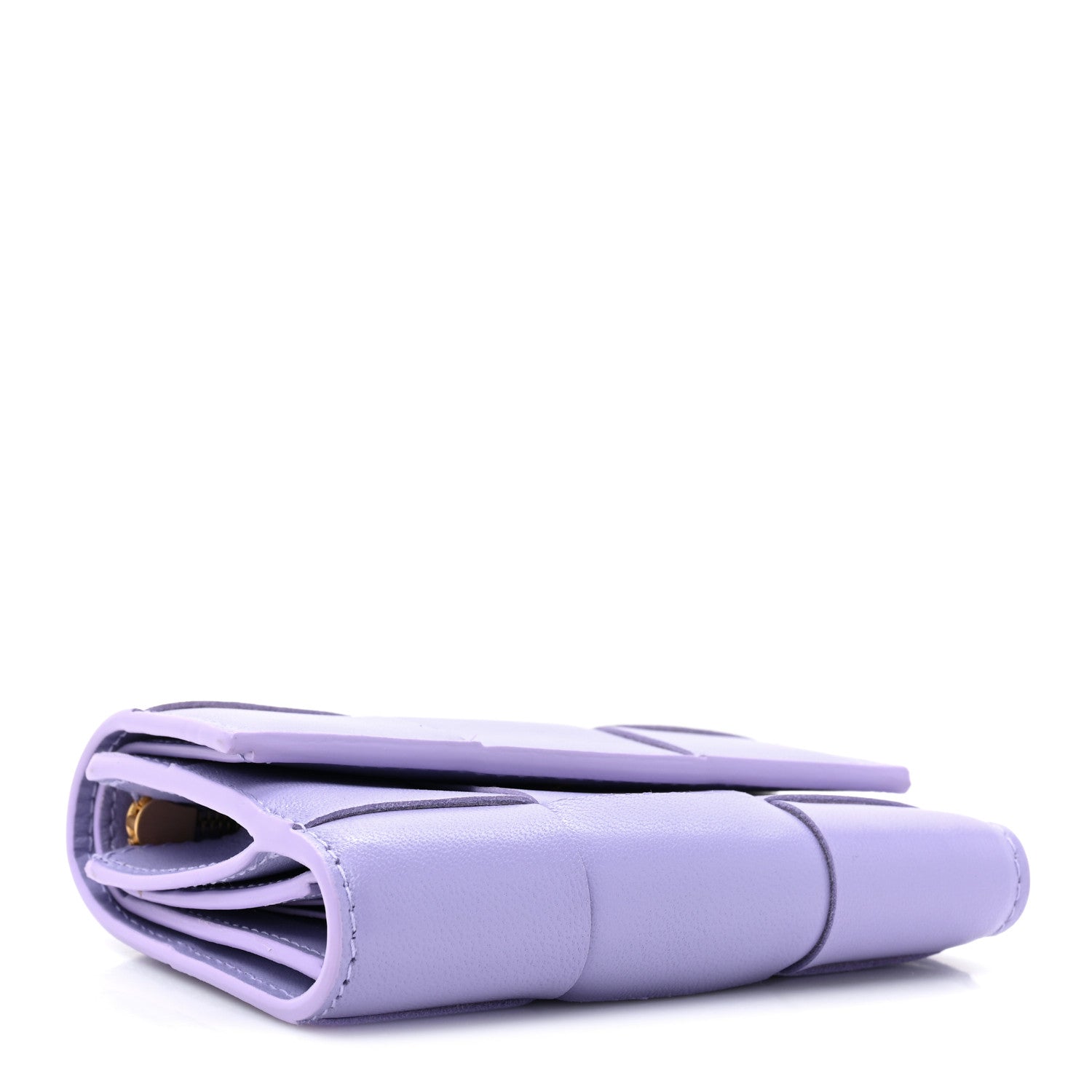 Bottega Veneta Nappa Maxi Intrecciato Trifold Zip Wallet Wisteria 4 of 10