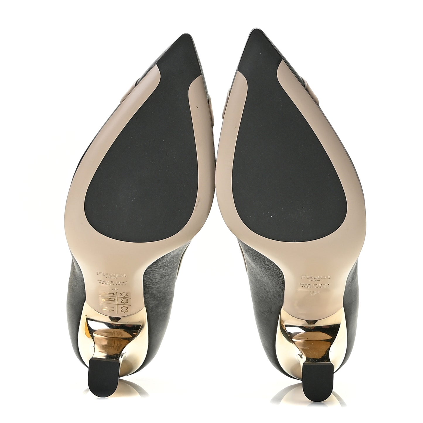 Nappa Colibri 85mm Pumps 38 Black Beige