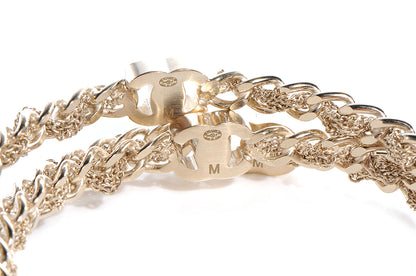 Chanel Chain Bangle Set of 3 Light Gold Medium 5 of 6