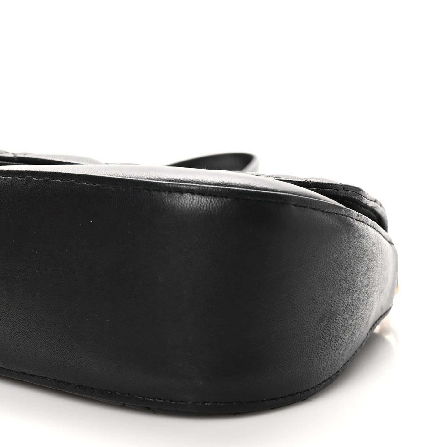 Lambskin Cannage Flap Shoulder Bag Black