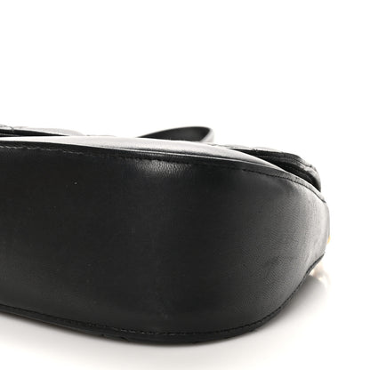 Christian Dior Lambskin Cannage Flap Shoulder Bag Black 10 of 12