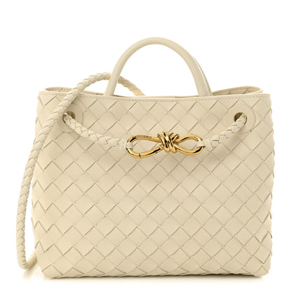 Bottega Veneta Nappa Intrecciato Small Andiamo Shoulder Bag Sea Salt 1 of 9