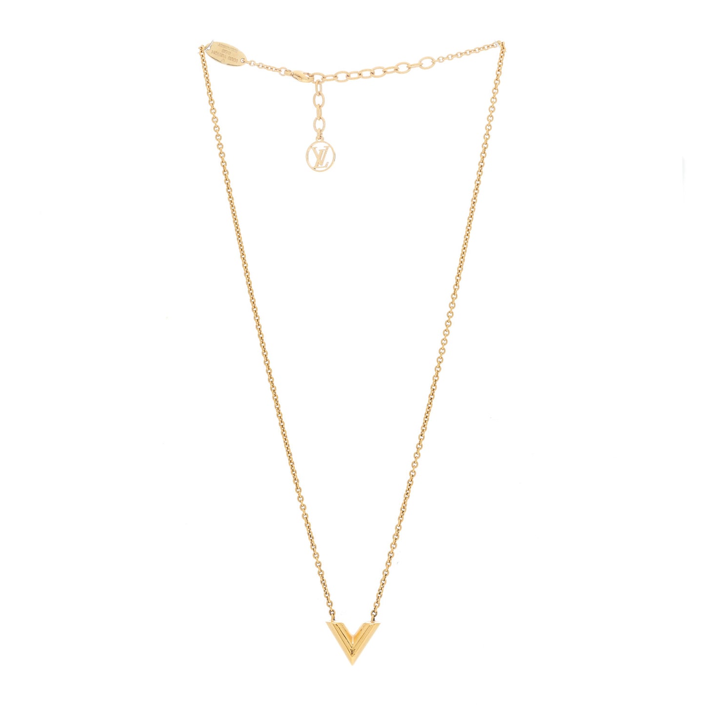 Brass Essential V Necklace Gold
