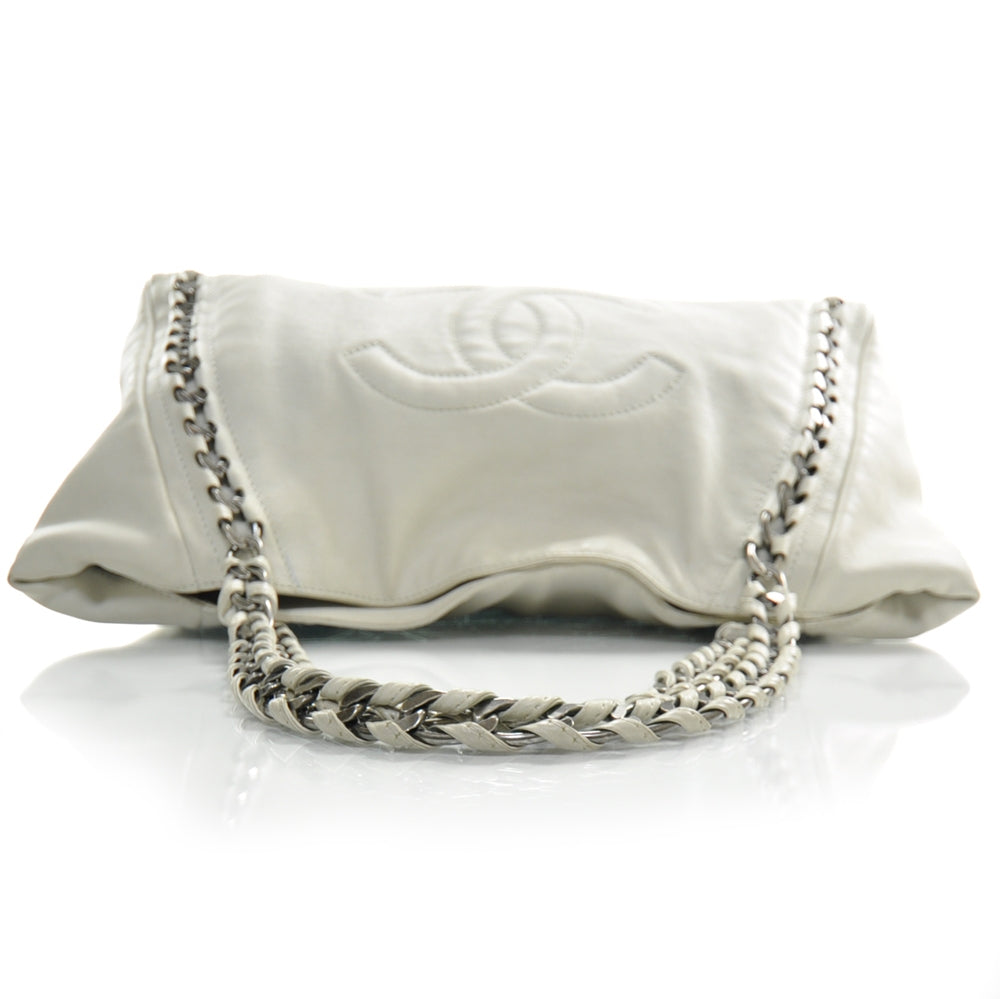 Chanel Leather Large Modern Chain Tote White 6 of 13
