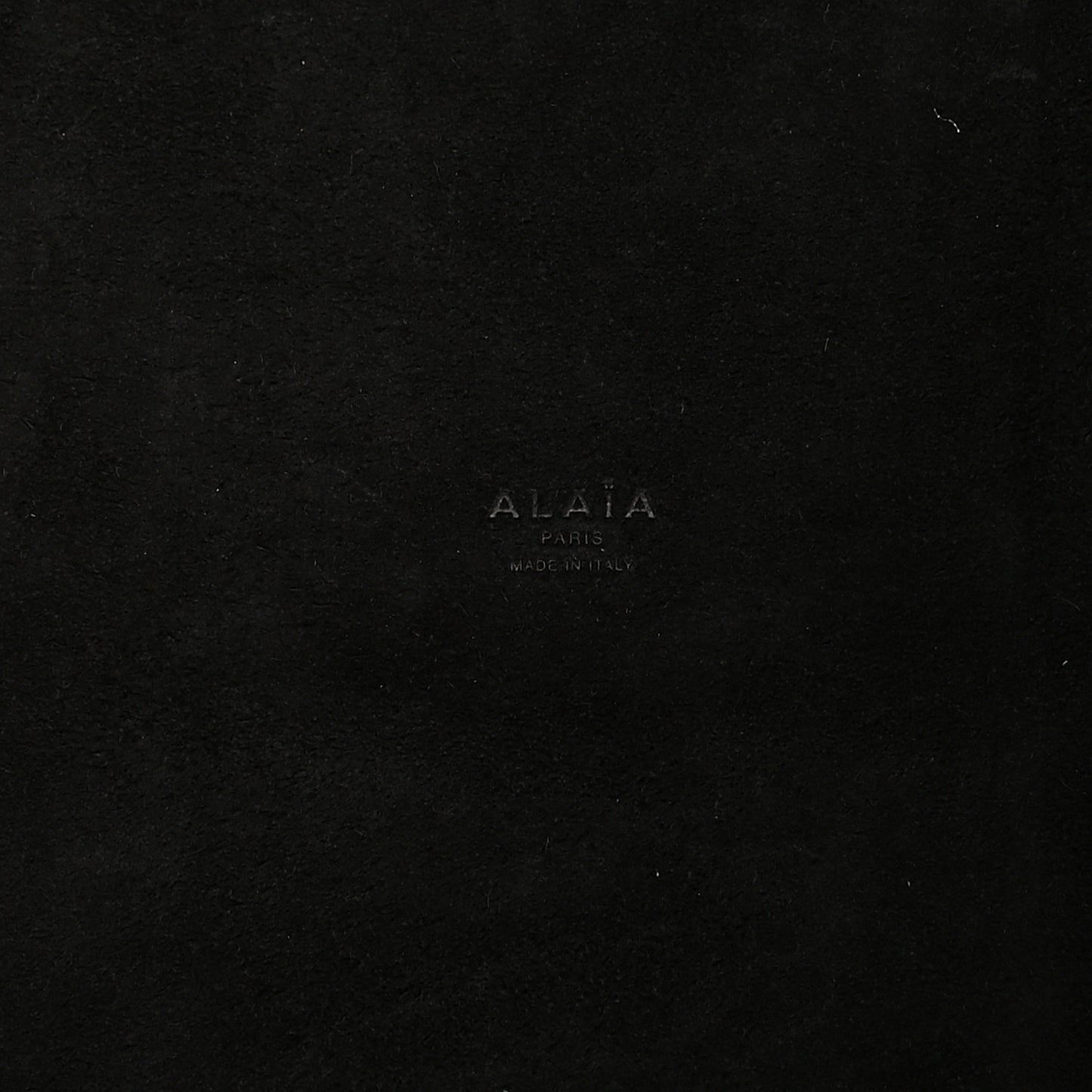 Lux Calfskin Optical Perforated Laser Cut Mina 44 Tote Black