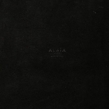 Alaia Lux Calfskin Optical Perforated Laser Cut Mina 44 Tote Black 7 of 11