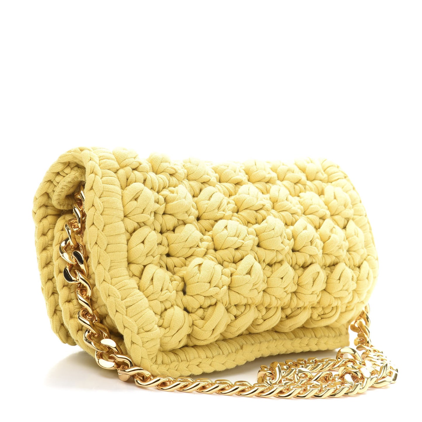 Jersey Crochet Shoulder Bag Buttercup Gold