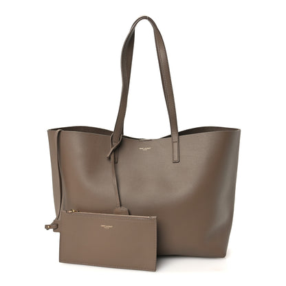 Saint Laurent Calfskin Large Shopping Tote Taupe 2 of 10
