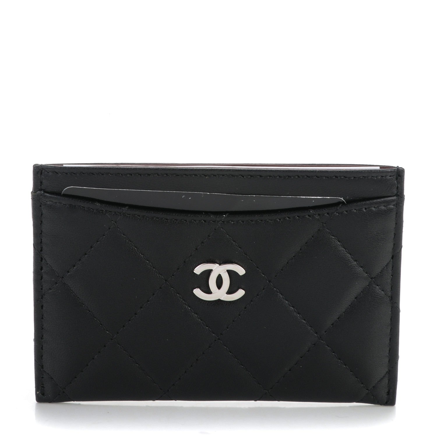 Chanel Lambskin Quilted Card Holder Black 1 of 8