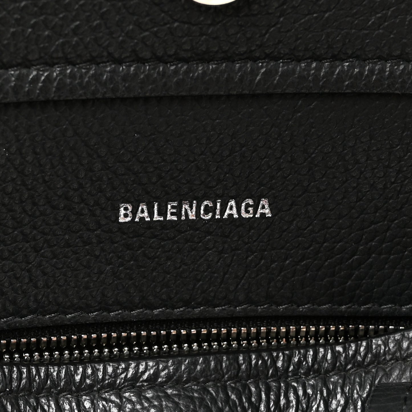 Grained Calfskin Small Everyday North South Shoulder Tote Bag Black