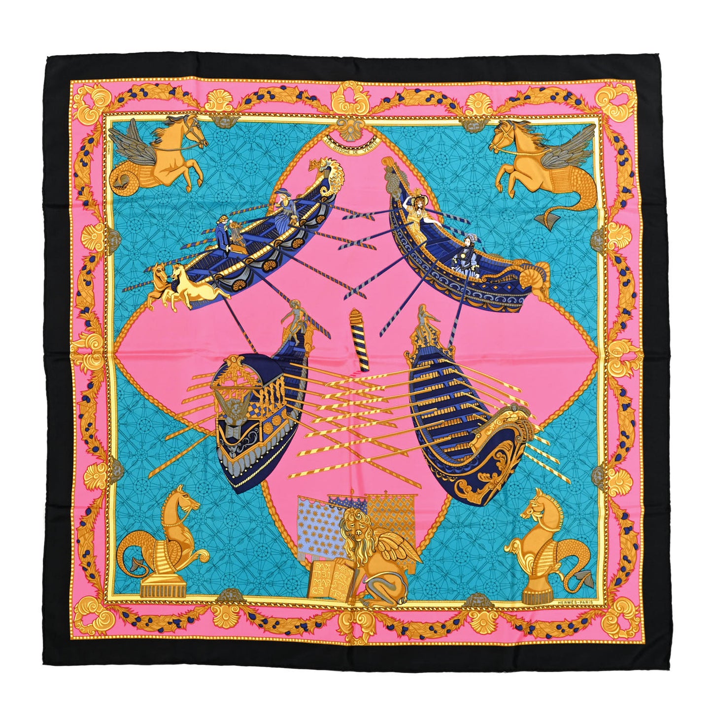 Silk Les Bissone De Venise Scarf 90