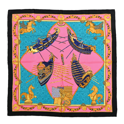 Hermes Silk Les Bissone De Venise Scarf 90 1 of 6