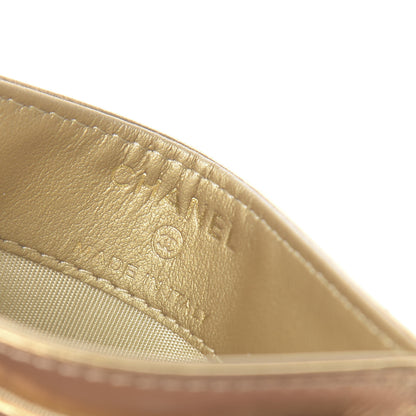Chanel Metallic Aged Calfskin Quilted Card Holder Gold 6 of 9