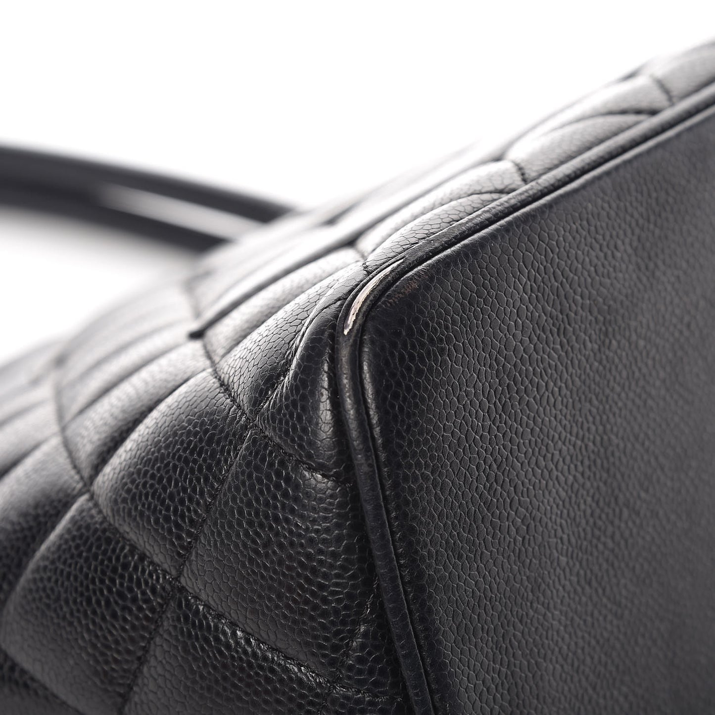 Caviar Quilted Medallion Tote Black