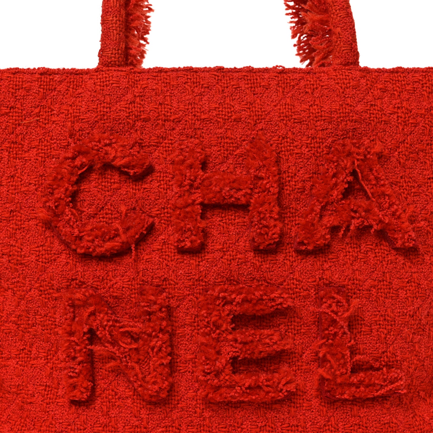 Chanel Wool Tweed Large Zipped Shopping Tote Dark Orange 8 of 11