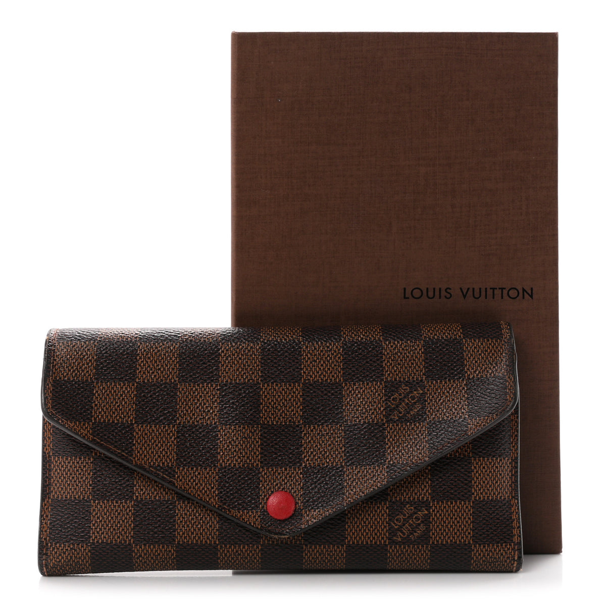 Louis Vuitton Damier Ebene Josephine Wallet Red 10 of 10