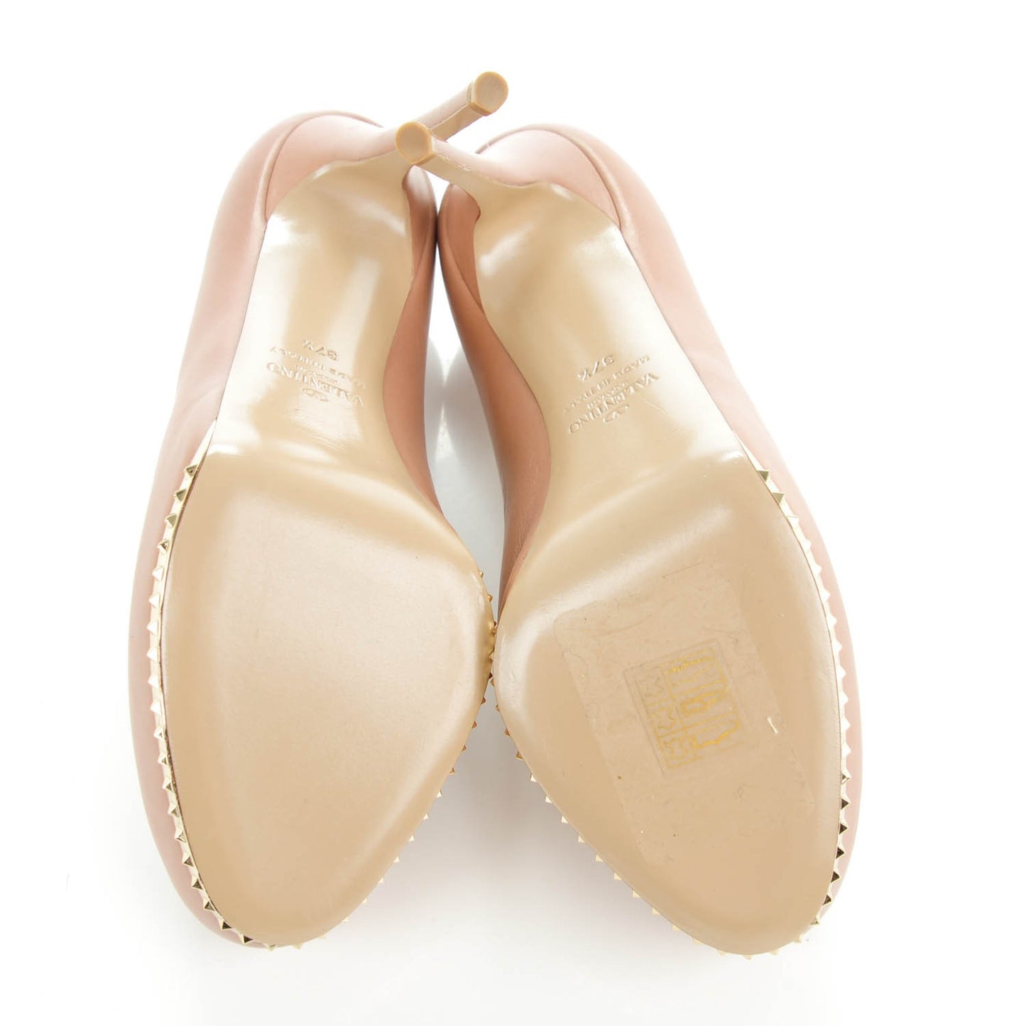 Calfskin Soul Rockstud Platform Pumps 37.5 Beige