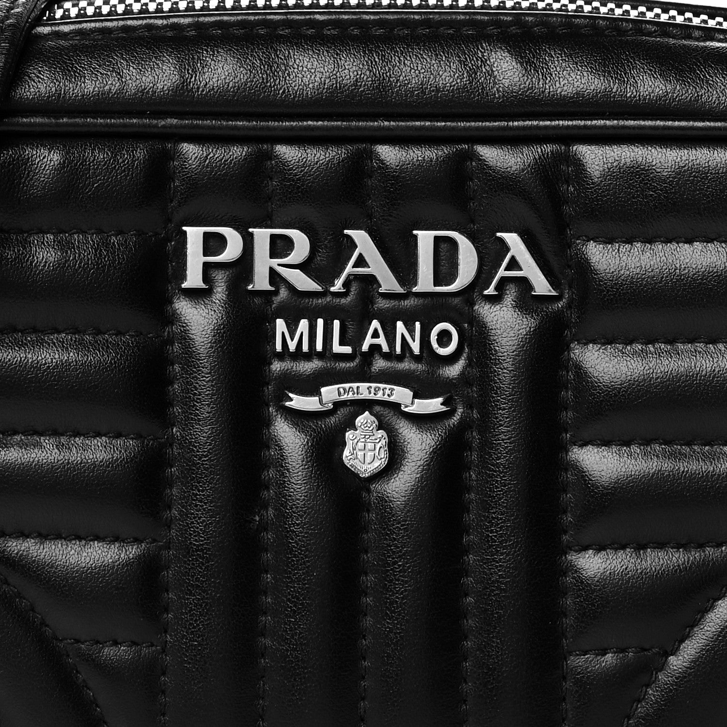 Prada Soft Calfskin Diagramme Camera Bag Black 17 of 17