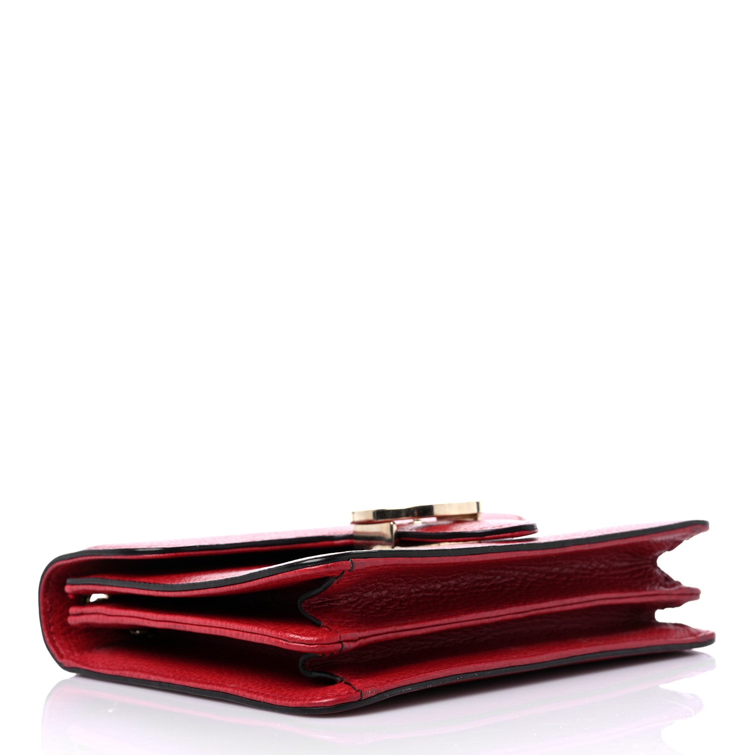 Gucci Dollar Calfskin Small Interlocking G Shoulder Bag Red 4 of 12