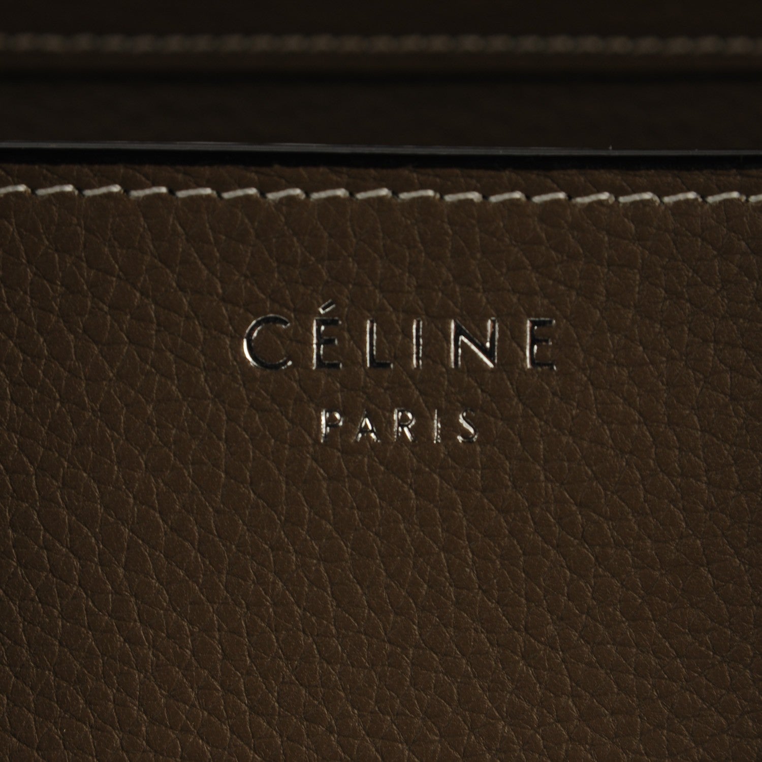 Celine Drummed Calfskin Mini Luggage Souris 6 of 8